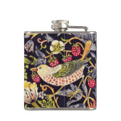 William Morris Strawberry Thief Floral Art Nouveau Heupfles (Achterkant)