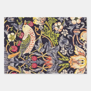 William Morris Strawberry Thief Floral Art Nouveau Inpakpapier Vel