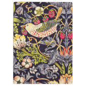 William Morris Strawberry Thief Floral Art Nouveau Klembord (Achterkant)