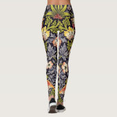 William Morris Strawberry Thief Floral Art Nouveau Leggings (Achterkant)