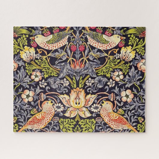 William Morris Strawberry Thief Floral Art Nouveau Legpuzzel (Horizontaal)