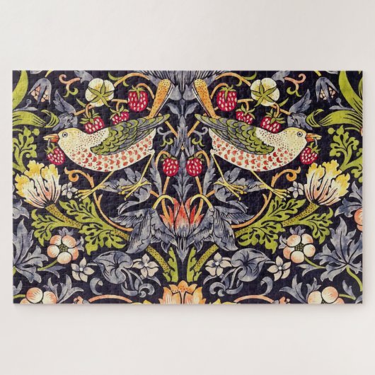 William Morris Strawberry Thief Floral Art Nouveau Legpuzzel (Horizontaal)