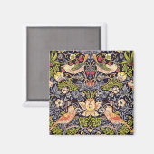 William Morris Strawberry Thief Floral Art Nouveau Magneet (Voorkant / Achterkant)