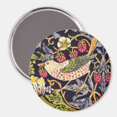 William Morris Strawberry Thief Floral Art Nouveau Magneet (Voorkant / Achterkant)