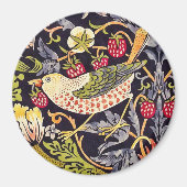 William Morris Strawberry Thief Floral Art Nouveau Magneet (Voorkant)