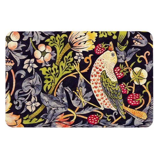 William Morris Strawberry Thief Floral Art Nouveau Magneet (Horizontaal)