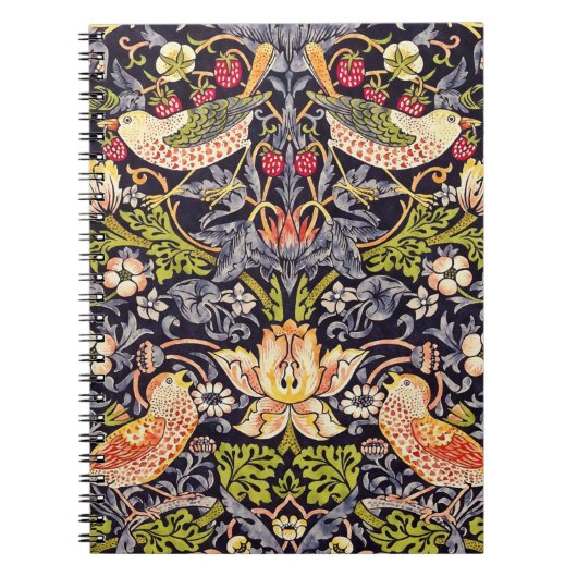 William Morris Strawberry Thief Floral Art Nouveau Notitieboek (Voorkant)