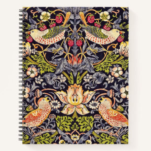 William Morris Strawberry Thief Floral Art Nouveau Notitieboek