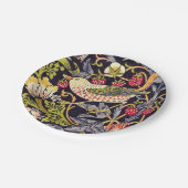 William Morris Strawberry Thief Floral Art Nouveau Papieren Bordje (Gekanteld)