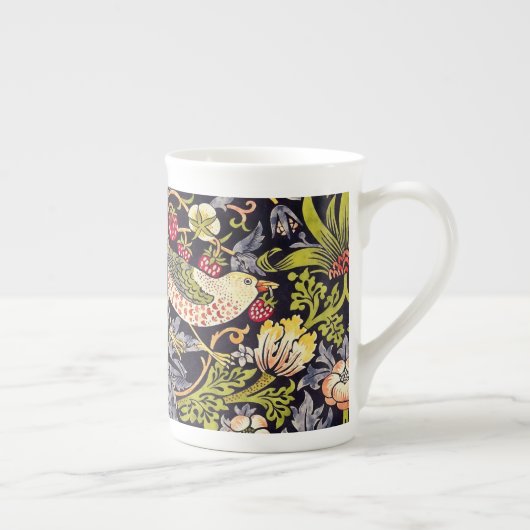 William Morris Strawberry Thief Floral Art Nouveau Porselein Kop (Rechts)
