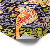 William Morris Strawberry Thief Floral Art Nouveau Poster (Hoek)