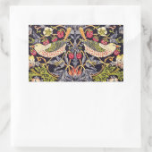 William Morris Strawberry Thief Floral Art Nouveau Rechthoekige Sticker (Tas)