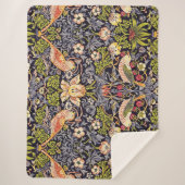 William Morris Strawberry Thief Floral Art Nouveau Sherpa Deken (Voorkant)