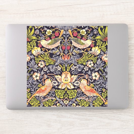 William Morris Strawberry Thief Floral Art Nouveau Sticker (Computer)