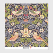 William Morris Strawberry Thief Floral Art Nouveau Sticker (Vel)