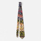 William Morris Strawberry Thief Floral Art Nouveau Stropdas (Achterkant)