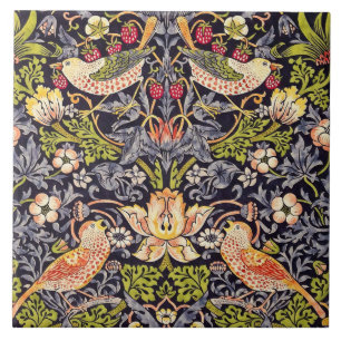 William Morris Strawberry Thief Floral Art Nouveau Tegeltje