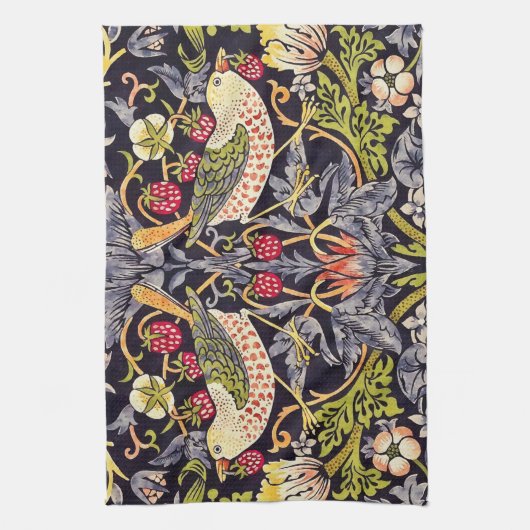 William Morris Strawberry Thief Floral Art Nouveau Theedoek (Verticaal)