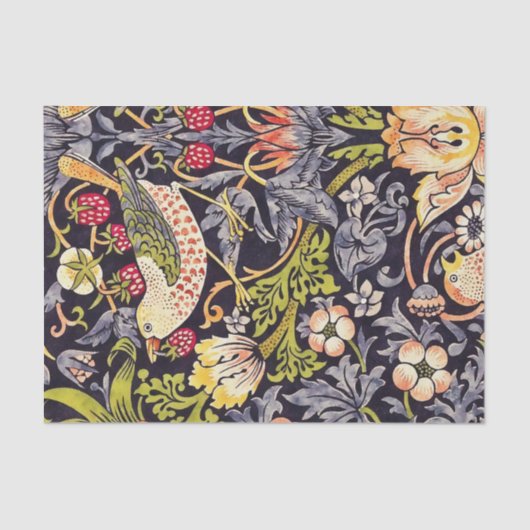 William Morris Strawberry Thief Floral Art Nouveau Tissuepapier (Voorkant)