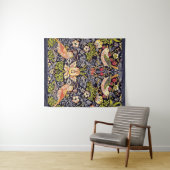 William Morris Strawberry Thief Floral Art Nouveau Wandkleed (In Situ (horizontaal))