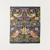 William Morris Strawberry Thief Floral Art Nouveau Wandkleed (Voorkant)