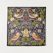 William Morris Strawberry Thief Floral Art Nouveau Wandkleed (Voorkant)