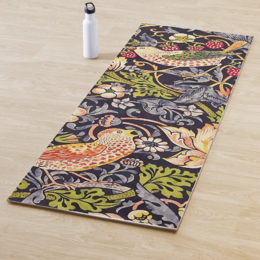 William Morris Strawberry Thief Floral Art Nouveau Yogamat (In situ)