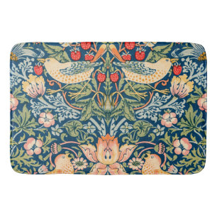 William Morris Strawberry Thief Floral Pattern Badmat