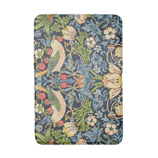 William Morris Strawberry Thief Floral Pattern Badmat (Voorkant Verticaal)