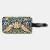 William Morris Strawberry Thief Floral Pattern Bagagelabel (Achterkant horizontaal)