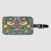 William Morris Strawberry Thief Floral Pattern Bagagelabel (Voorkant (horizontaal))