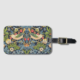 William Morris Strawberry Thief Floral Pattern Bagagelabel