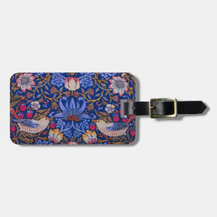 William Morris Strawberry Thief Floral Pattern Bagagelabel