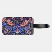 William Morris Strawberry Thief Floral Pattern Bagagelabel (Achterkant horizontaal)