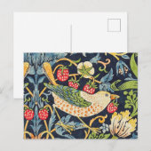 William Morris Strawberry Thief Floral Pattern Briefkaart (Voorkant / Achterkant)