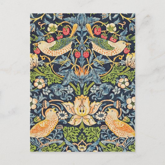 William Morris Strawberry Thief Floral Pattern Briefkaart (Voorkant)