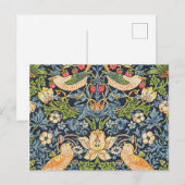 William Morris Strawberry Thief Floral Pattern Briefkaart (Voorkant / Achterkant)