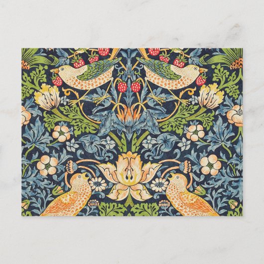 William Morris Strawberry Thief Floral Pattern Briefkaart (Voorkant)