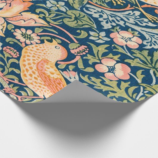 William Morris Strawberry Thief Floral Pattern Cadeaupapier (Hoek)