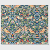 William Morris Strawberry Thief Floral Pattern Cadeaupapier (Vlak)