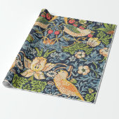 William Morris Strawberry Thief Floral Pattern Cadeaupapier (Uitgerold)
