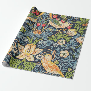 William Morris Strawberry Thief Floral Pattern Cadeaupapier