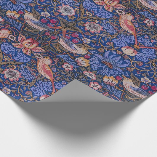 William Morris Strawberry Thief Floral Pattern Cadeaupapier (Hoek)