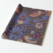 William Morris Strawberry Thief Floral Pattern Cadeaupapier (Uitgerold)