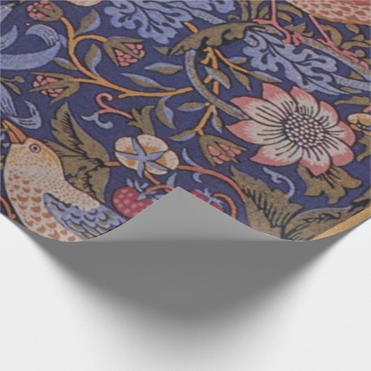William Morris Strawberry Thief Floral Pattern Cadeaupapier (Hoek)