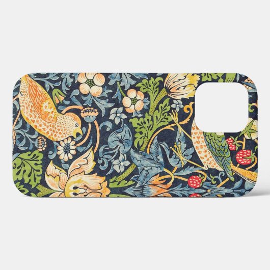 William Morris Strawberry Thief Floral Pattern Case-Mate iPhone Case (Achterkant (horizontaal))