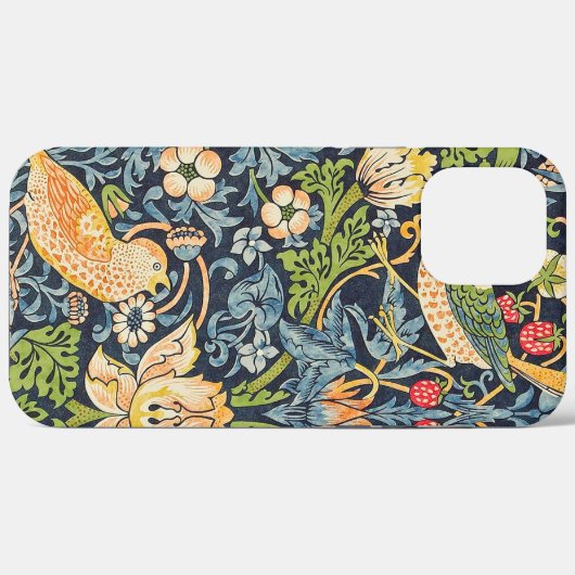 William Morris Strawberry Thief Floral Pattern Case-Mate iPhone Case (Achterkant (horizontaal))