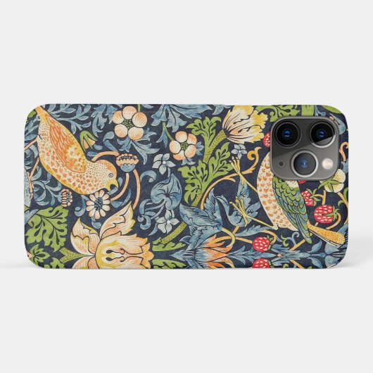 William Morris Strawberry Thief Floral Pattern Case-Mate iPhone Case (Achterkant (horizontaal))