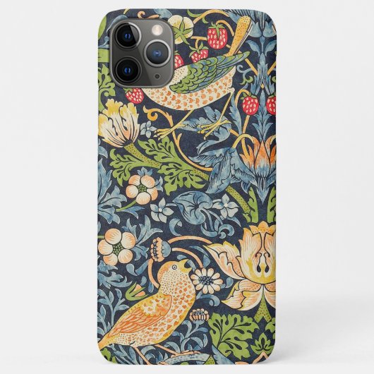 William Morris Strawberry Thief Floral Pattern Case-Mate iPhone Case (Achterkant)