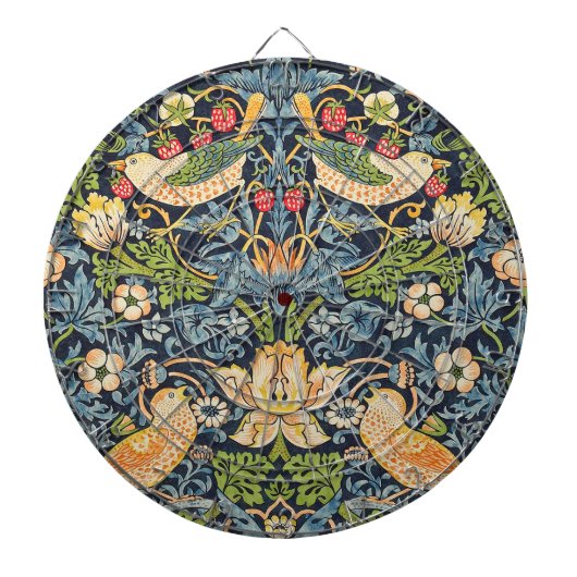 William Morris Strawberry Thief Floral Pattern Dartbord (Voorkant)